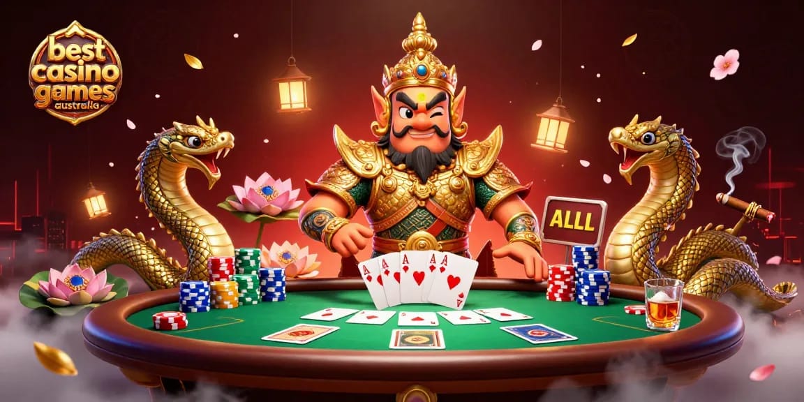 Play the best casino games in Australia with our lively 3D cartoon illustration!