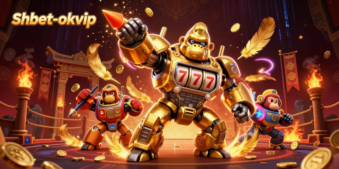 Engage in thrilling gaming with shbet-okvip's dynamic 3D slot machine mech adventure.