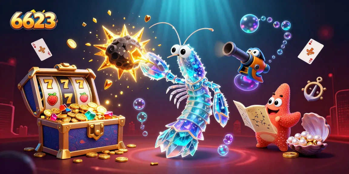 Experience thrilling gameplay at 6623 with a vibrant underwater casino scene showcasing exciting slots and games.