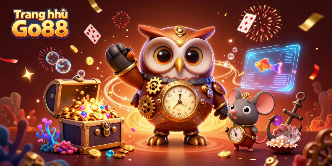 Experience vibrant gaming adventures at Trang chủ Go88 with exciting casino elements and characters.