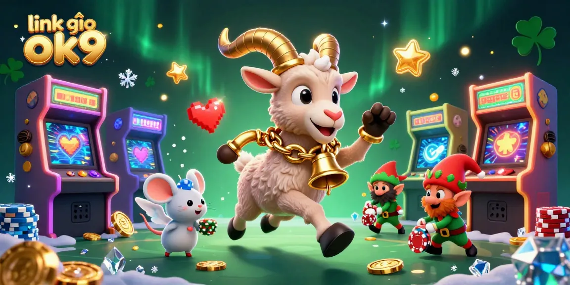 Experience the thrill with link vào ok9 as Krampus oversees a lively casino scene!